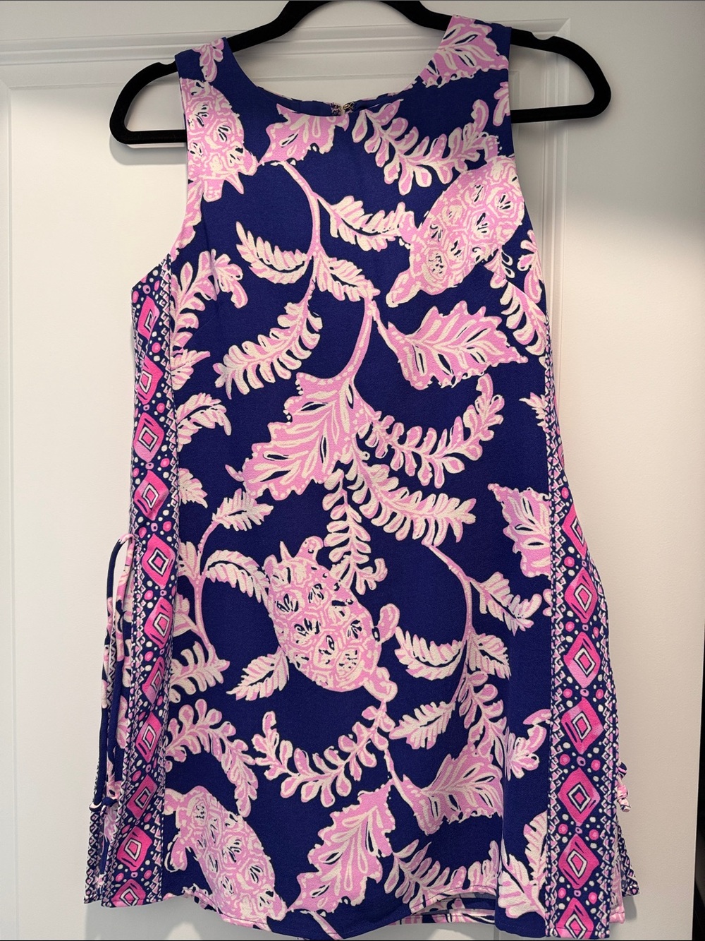 Lilly Pulitzer Royal Blue Dress with Hot Pink Label Accent